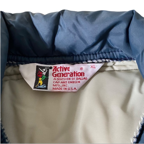 Vtg 80s Active Generation Blue Ski Puffer Vest XL - Picture 6 of 11